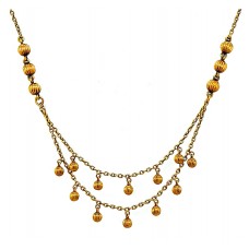 Starožitný zlatý náhrdelník s kuličkami AUBAZAR0551