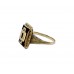 Starožitný unisex zlatý prsten s onyxem AUBAZAR0286