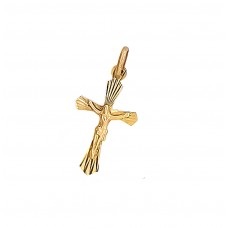 Zlatý přívěsek bazarový křížek s Kristem AUBAZAR0233