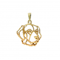 Zlatý přívěsek pes retrívr AUBAZAR0623