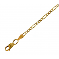 Zlatý řetízek figaro 3+1 AUBAZAR0624