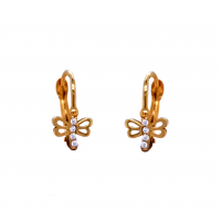 Zlaté dívčí náušnice vážky na klapku AU2103 Zlaté dívčí náušnice vážky na klapku AU2103