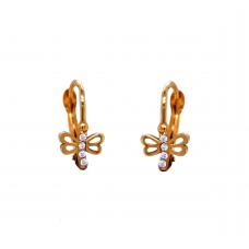 Zlaté dívčí náušnice vážky na klapku AU2103 Zlaté dívčí náušnice vážky na klapku AU2103