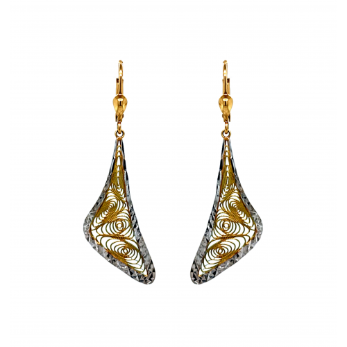 Delší zlaté náušnice s filigránem AU2101 Delší zlaté náušnice s filigránem AU2101