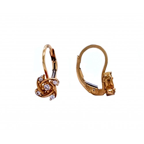 Dámské zlaté náušnice větrníky AU2028 Dámské zlaté náušnice větrníky AU2028