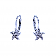 Zlaté náušnice hvězdičky se zirkony AU0700 - bílé zlato Zlaté náušnice hvězdičky se zirkony AU0700 - bílé zlato