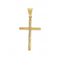 Zlatý přívěsek celozlatý kříž AU1670