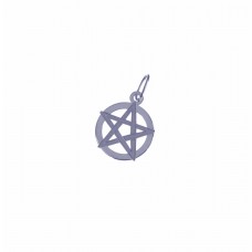 Zlatý přívěsek pentagram AU0137 - bílé zlato