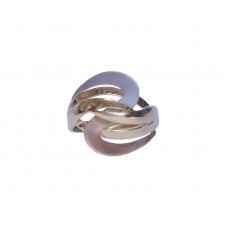 Celozlatý dámský prsten trojím zlatě AU1447