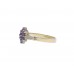 Zlatý prsten kytička český granát AU1452