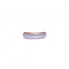 Zlatý dámský prsten osázený zirkony AU0810 - růžové zlato