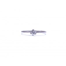 Zlatý zásnubní prsten se zirkonem AU1057 - bílé zlato