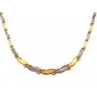 Zlatý dámský nýtovaný náhrdelník AU1847