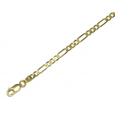 Zlatý masivní řetízek - řetěz figaro 3+1 AU0988 - plný (9,68 gr, 585)