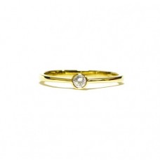 Zlatý prsten s diamantem AU0199 - žluté zlato