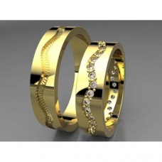 Zlaté snubní prsteny AUSP0026