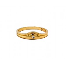 Dámský zlatý prsten osazený kamínkem AU1917