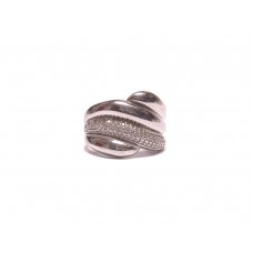 Stříbrný masivní dámský prsten osázený zirkonky AG0151