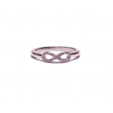 Stříbrný dámský jemný prsten nekonečno AG0184 - se zirkony