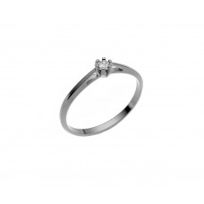 Zlatý zásnubní prsten s briliantem (diamantem) PDR0100450 - bílé zlato